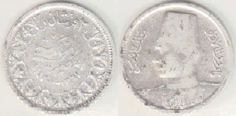 1942 Egypt silver 2 Piastres A003206